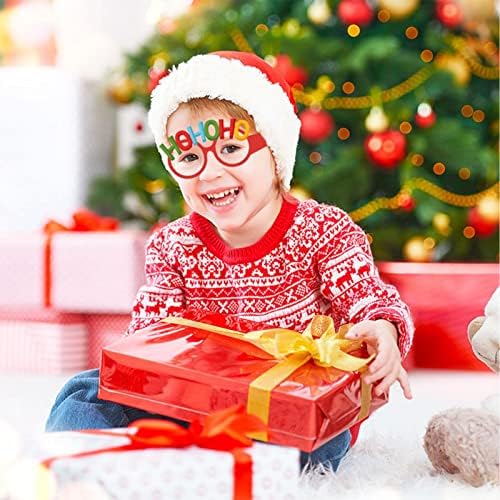 משקפי נייר לחג המולד של קישי | סט משקפי ראייה של נייר חג המולד - מסגרות משקפי נייר גמישות, כיף גדול למסיבת חג המולד לחג